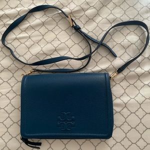 Thea Leather Wallet Crossbody Bag, Tidal Wave